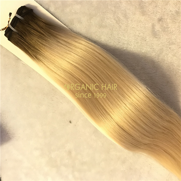 The best human remy hair extensions ombre color # 4/60 X71